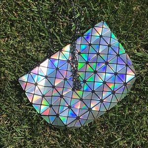 Bao Bao Issey Miyake holographic crossbody bag